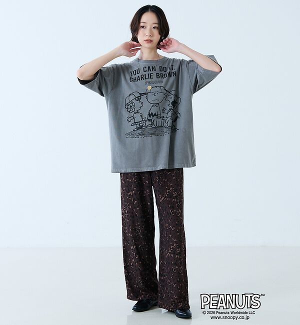 Rouge vif「【JOHNBULL/ジョンブル】PEANUTS プリントTシャツ / スヌーピー」|Tシャツ・カットソー|