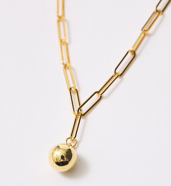 Rouge vif「【Chibi Jewels/チビ・ジュエルズ】ボールレクタングルチェーン/ゴール」|ネックレス|