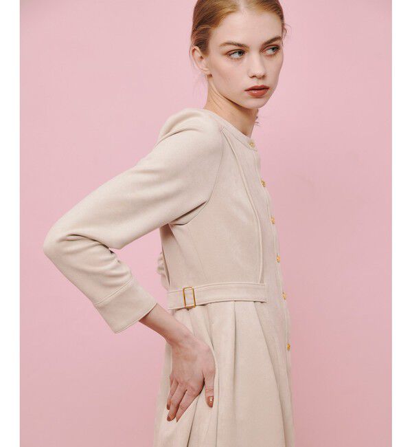 LOULOU WILLOUGHBY「【LOULOU WILLOUGHBY】スエードダブルバックルワンピース」|ワンピース|