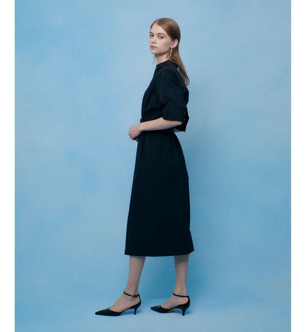 LOULOU WILLOUGHBY「【LOULOU WILLOUGHBY】ナイロンコットンクロスシャツワンピース」|ワンピース|