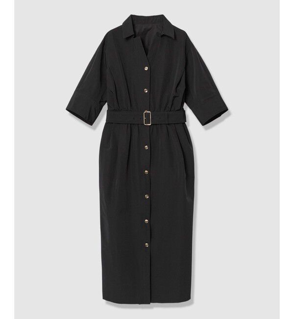 LOULOU WILLOUGHBY「【LOULOU WILLOUGHBY】ナイロンコットンクロスシャツワンピース」|ワンピース|