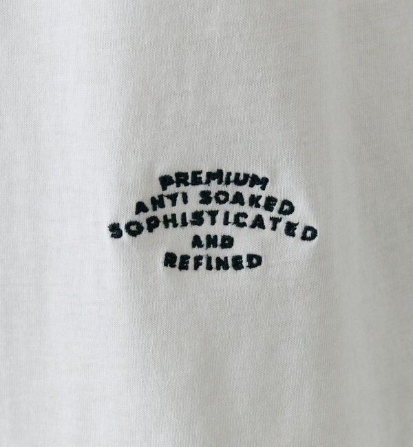  「【汗ジミ防止加工】ワンポイントロゴ刺繍Tシャツ」|プルオーバー|