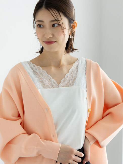 Te chichi「前後2WAYレースネックタンクトップ」|Tシャツ・カットソー|オフホワイト