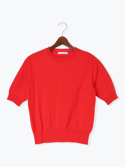 Te chichi「14G天竺ハーフスリーブニットプルオーバー」|ニット・セーター|