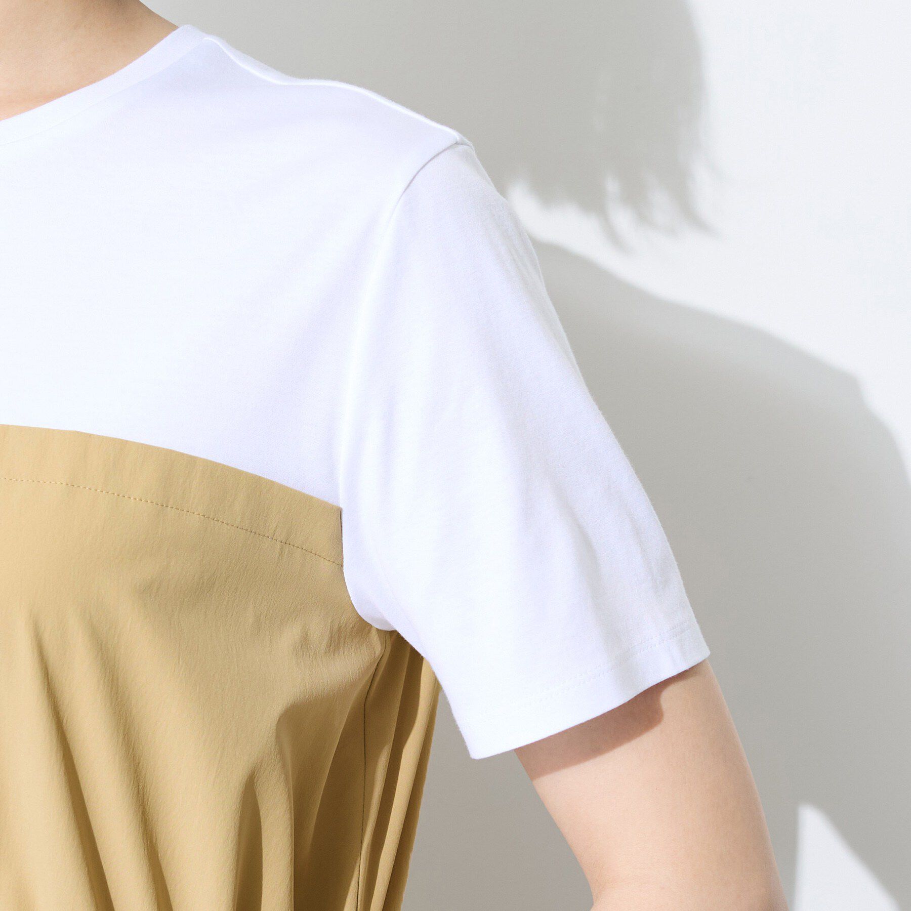 INDIVI「【洗える／1枚でキマる／ドロスト付】ビスチェ風ドッキングTワンピース」|ワンピース|