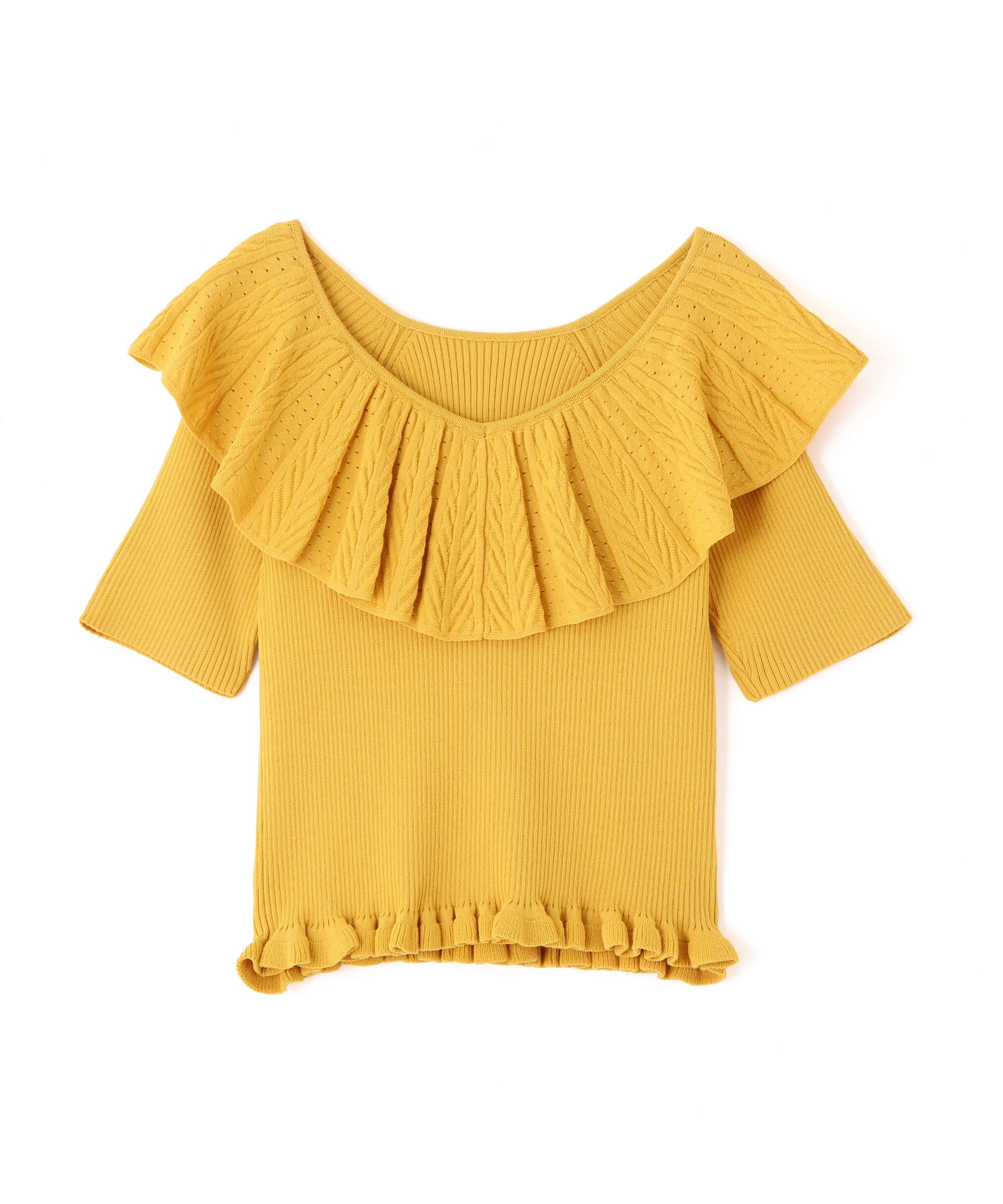  「ラッフル襟ニット」|ニット・セーター|