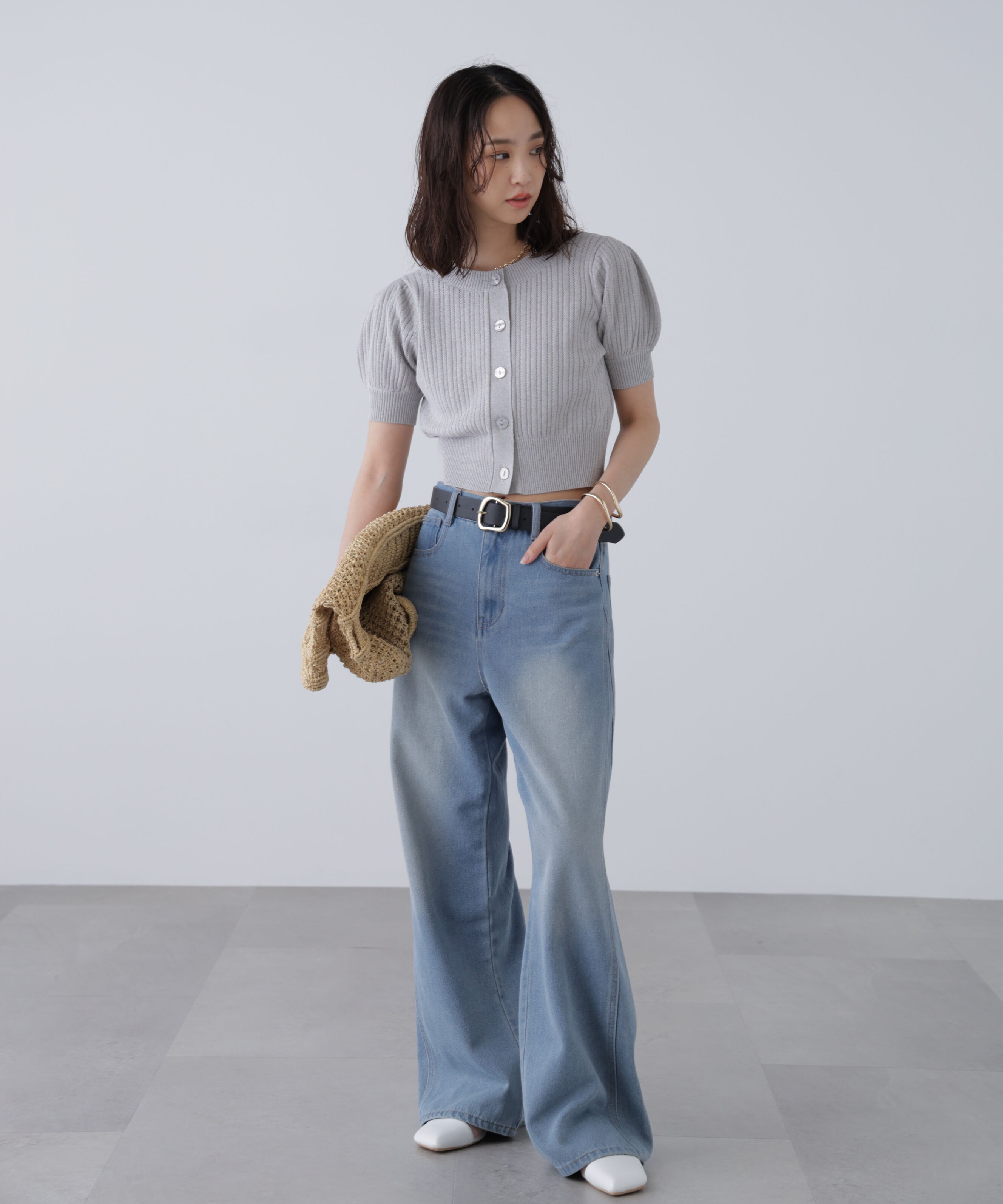  「透かし編み前後2wayカーディガン」|ニット・セーター|