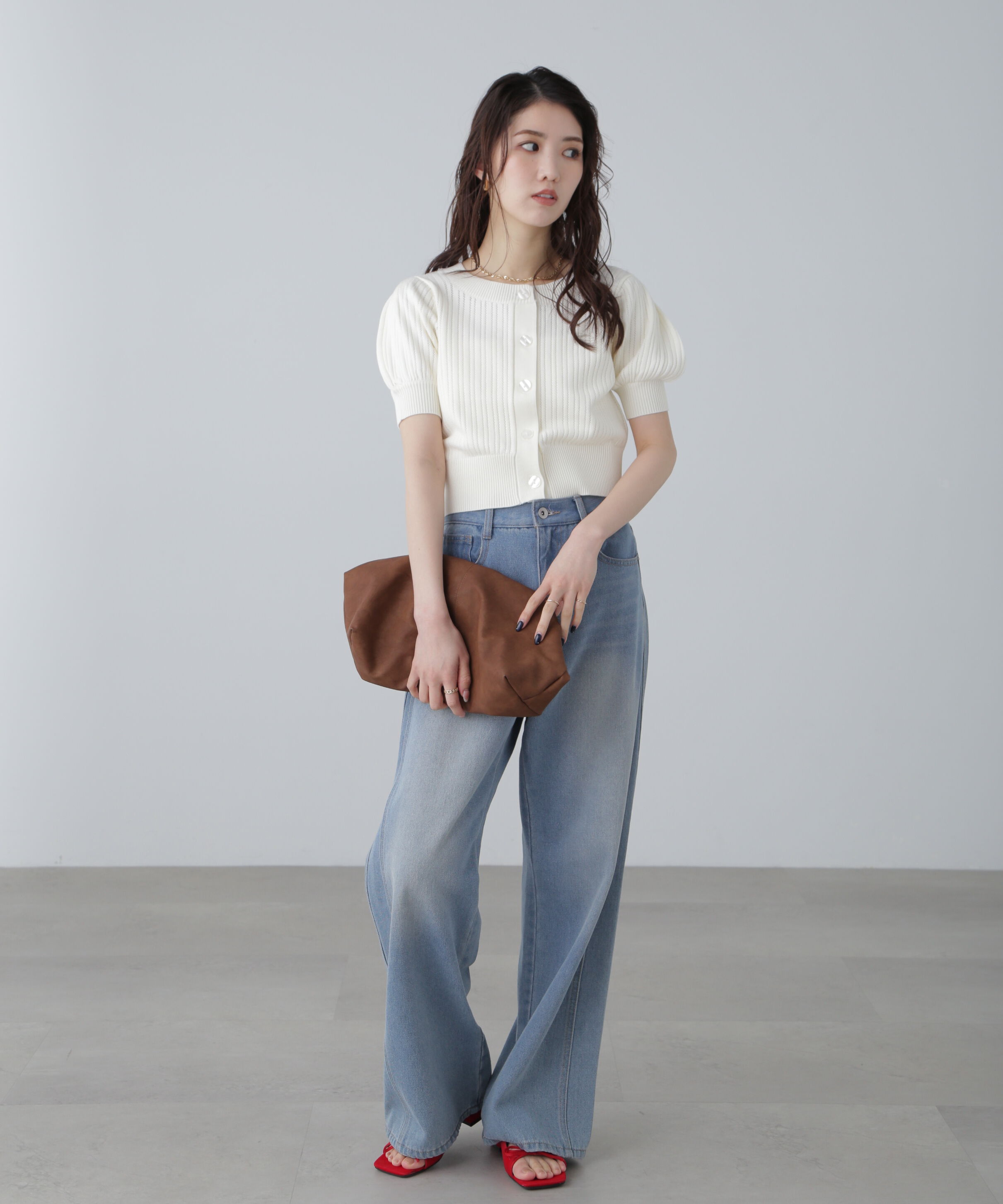  「透かし編み前後2wayカーディガン」|ニット・セーター|