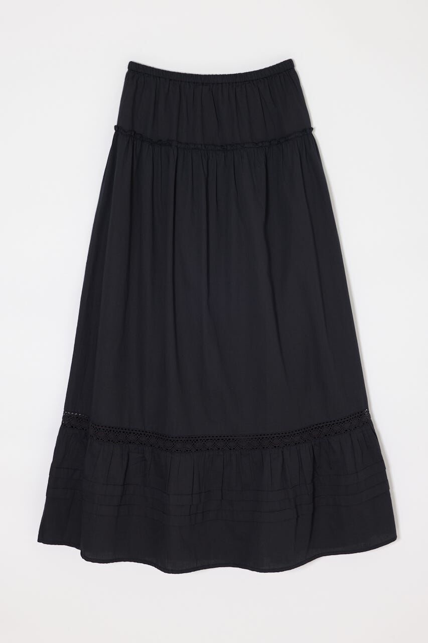 MOUSSY「PIN TUCK MAXI スカート」|スカート|BLK