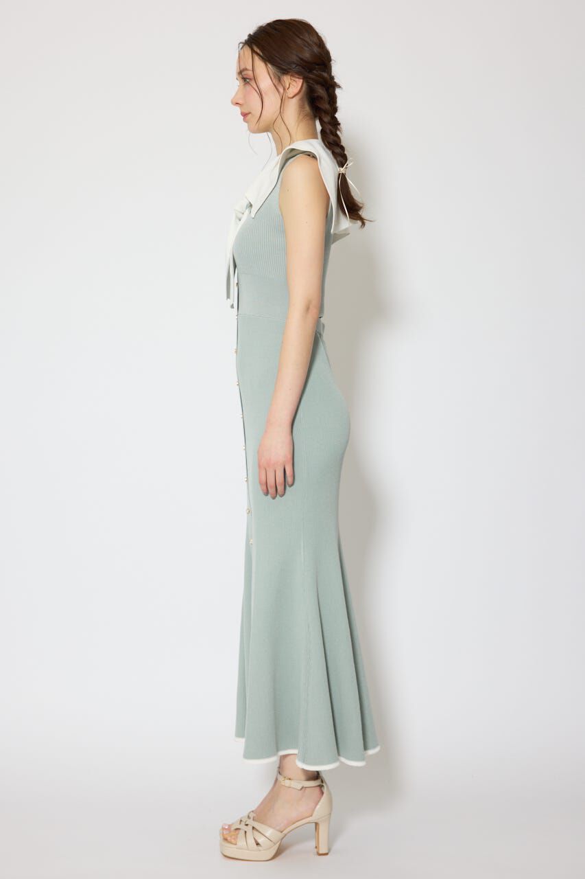 rienda「セーラーカラーニットマーメイドワンピース」|ワンピース|