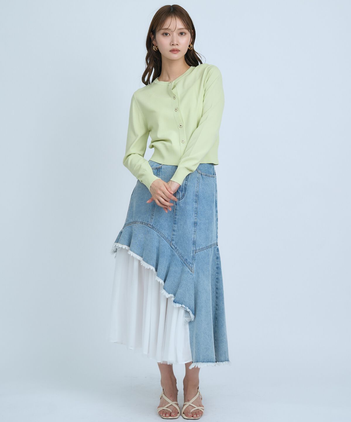 アンドクチュール「クルーネックカーディガン」|カーディガン|