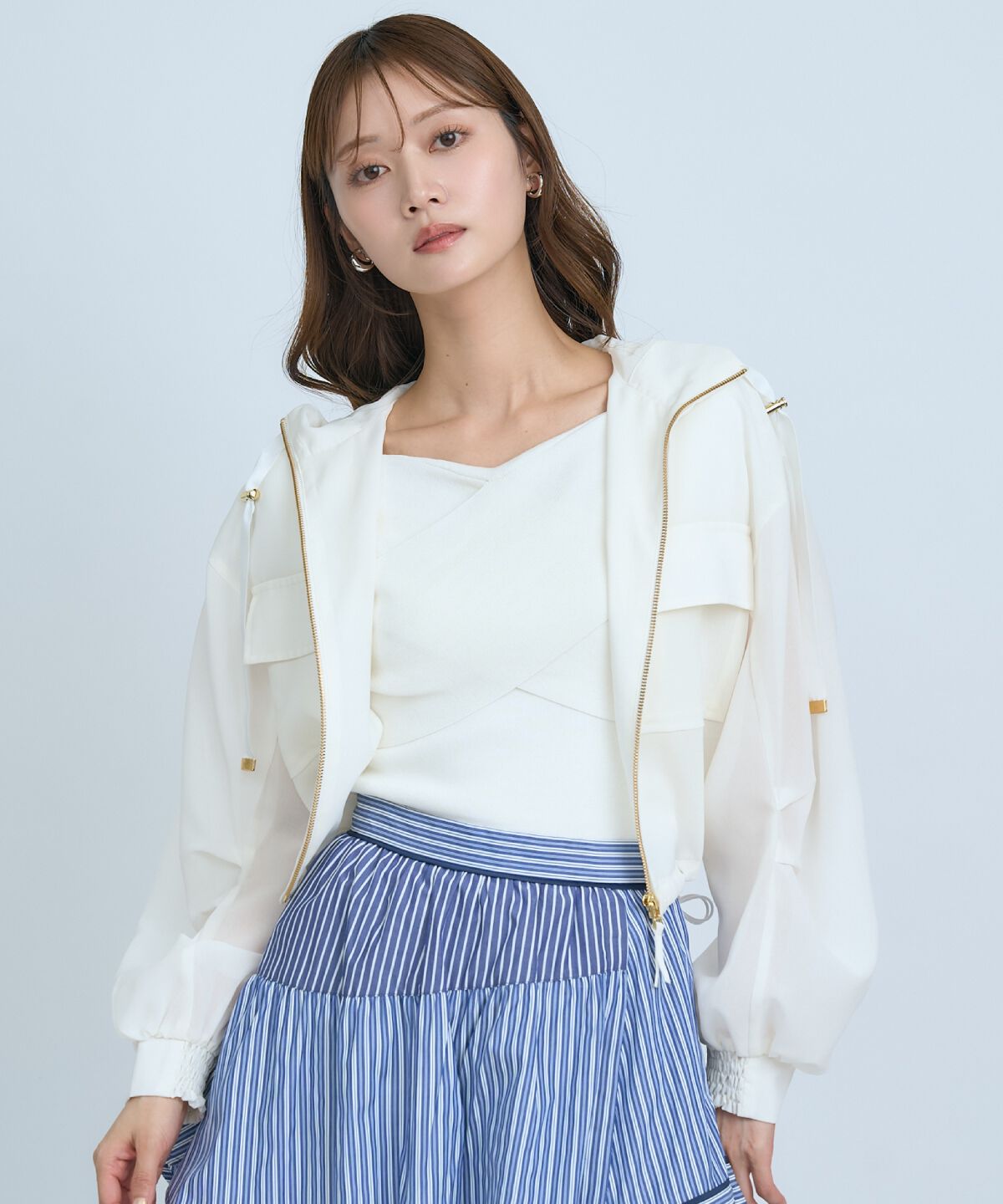 アンドクチュール「シアーフーディーブルゾン」|ブルゾン・スタジャン|