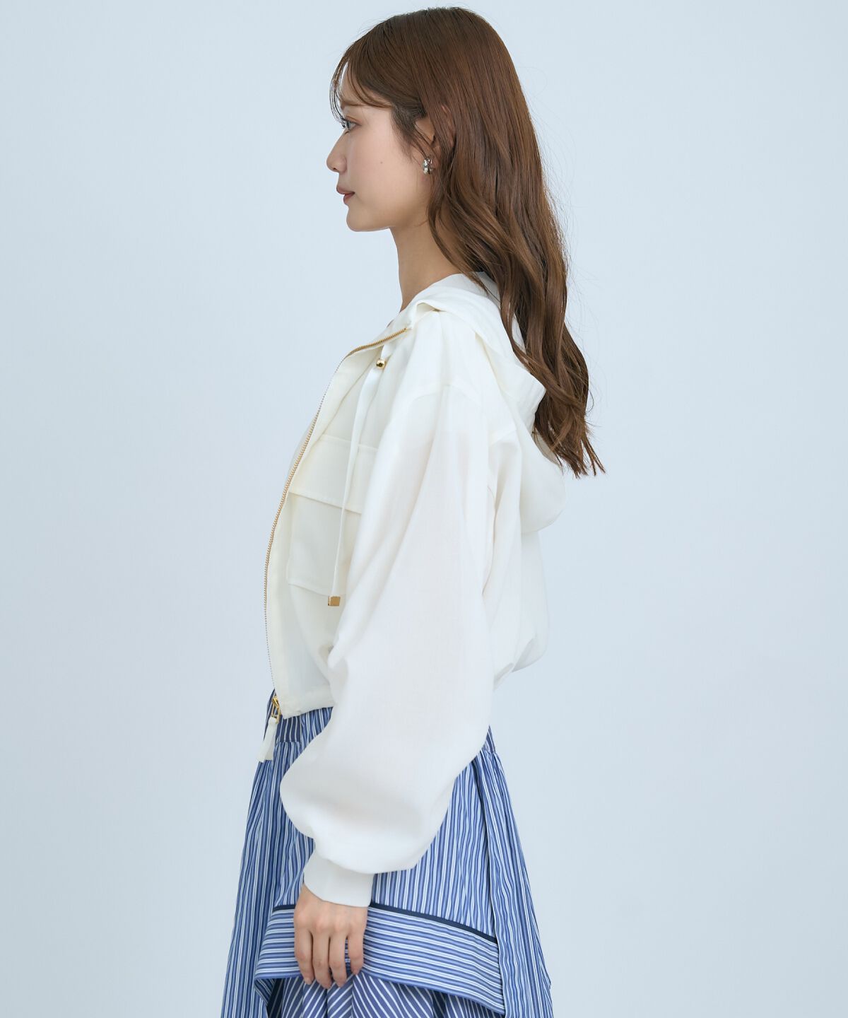 アンドクチュール「シアーフーディーブルゾン」|ブルゾン・スタジャン|