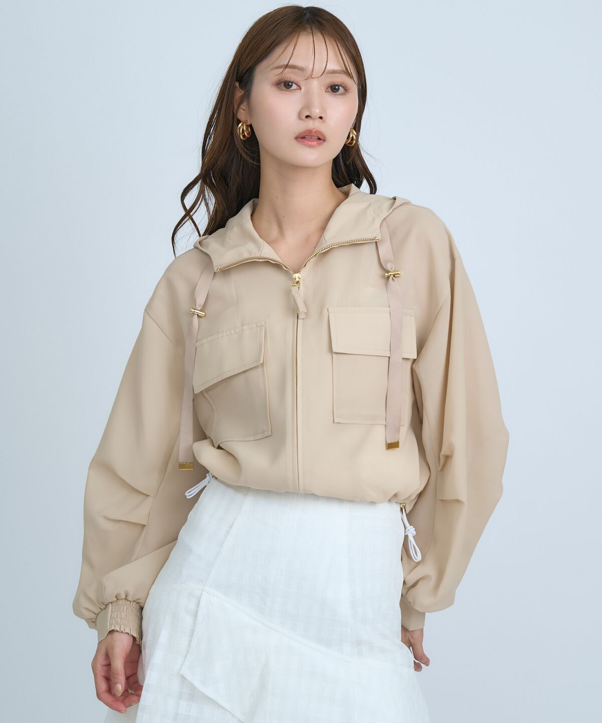 アンドクチュール「シアーフーディーブルゾン」|ブルゾン・スタジャン|