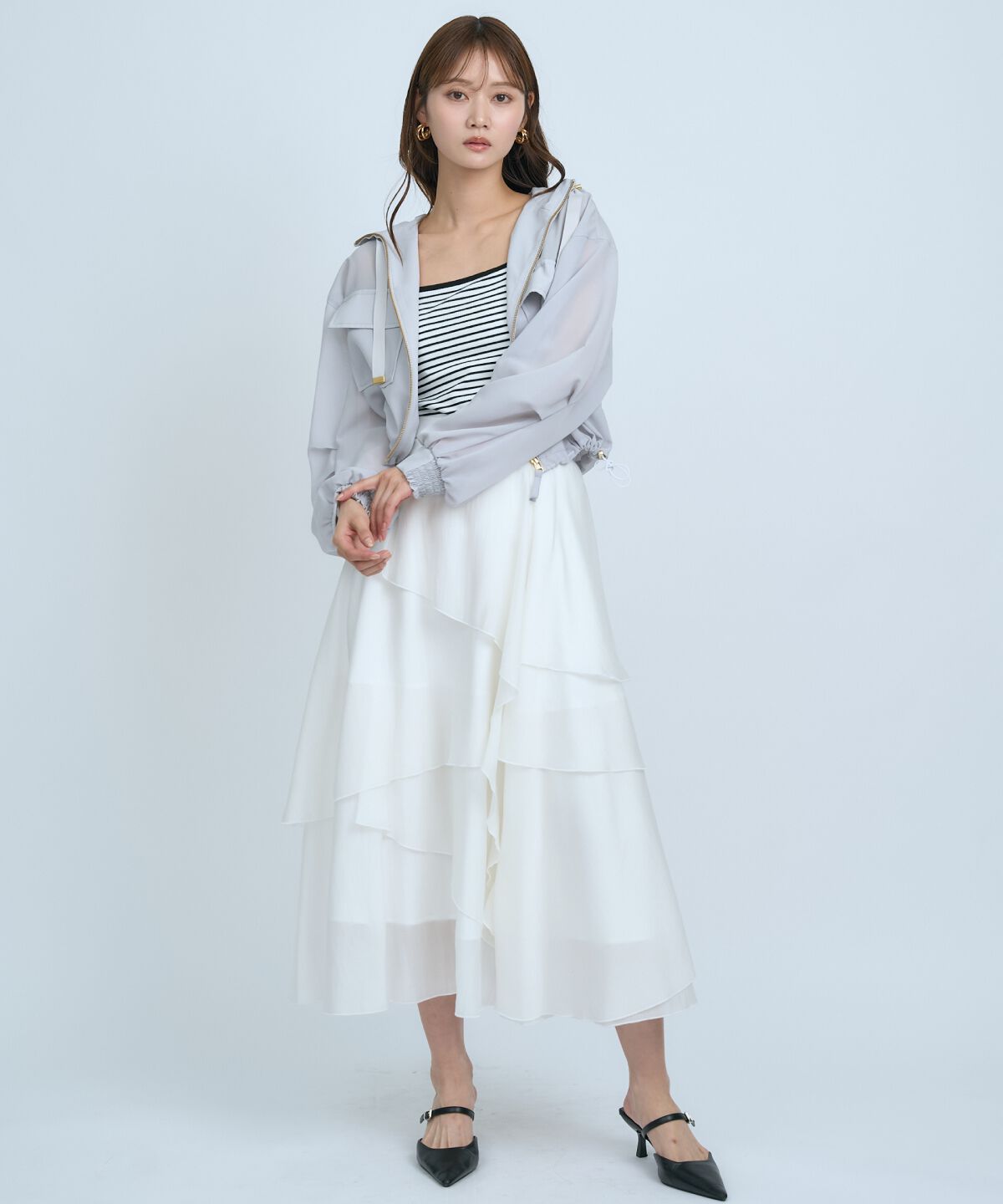 アンドクチュール「シアーフーディーブルゾン」|ブルゾン・スタジャン|