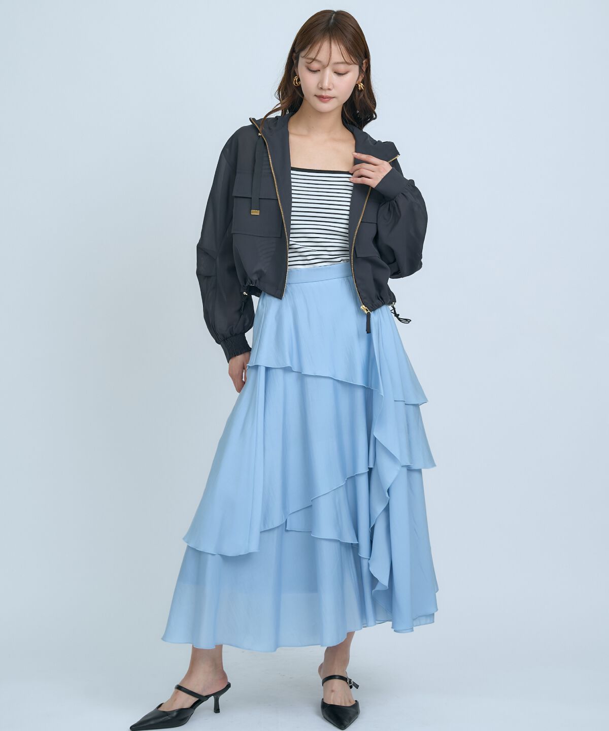 アンドクチュール「シアーフーディーブルゾン」|ブルゾン・スタジャン|