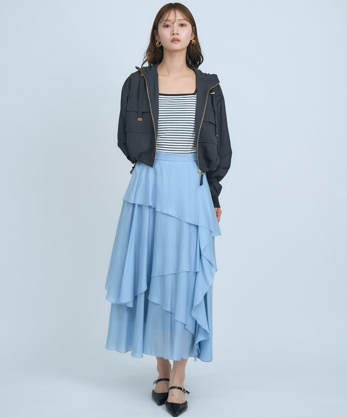 アンドクチュール「シアーフーディーブルゾン」|ブルゾン・スタジャン|