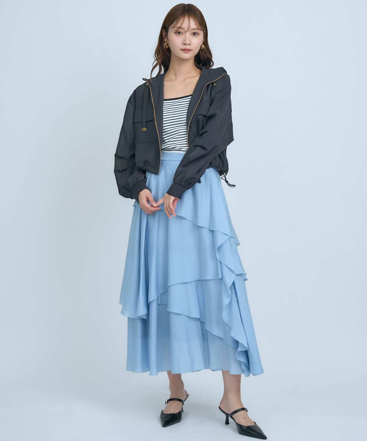 アンドクチュール「シアーフーディーブルゾン」|ブルゾン・スタジャン|