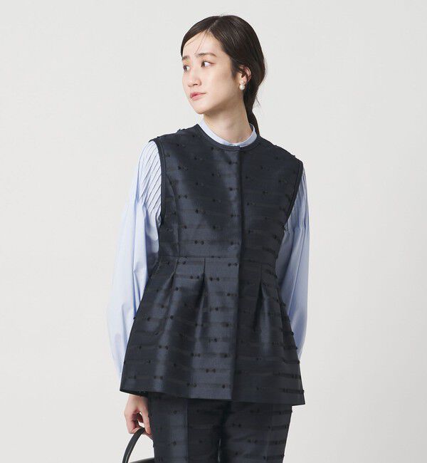 UNITED ARROWS「リボン カットジャガード ベスト」|ベスト・ジレ|NAVY