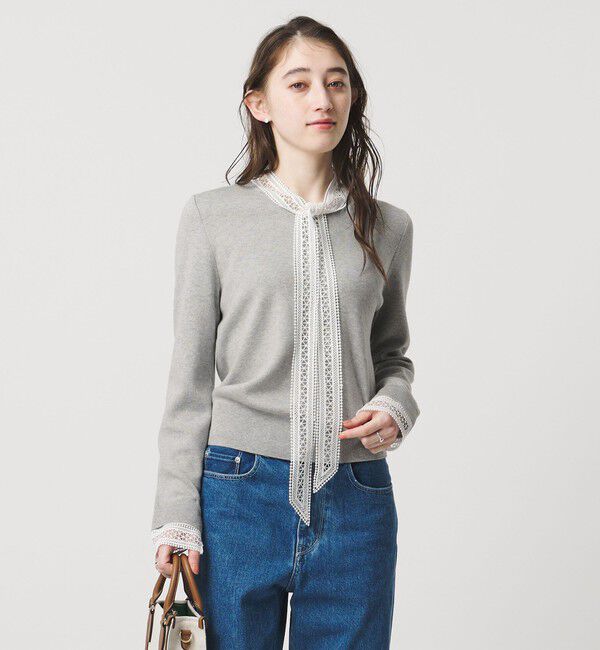 UNITED ARROWS「4WAY ボウタイレース ニット」|ニット・セーター|