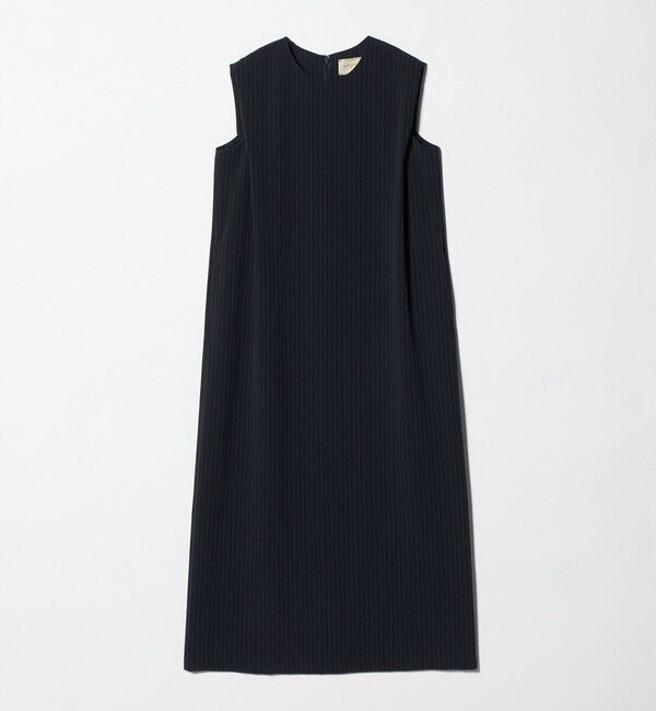 UNITED ARROWS「Drapy タック ノースリーブ ストライプ ワンピース ‐ウォッシャブル‐」|ワンピース|