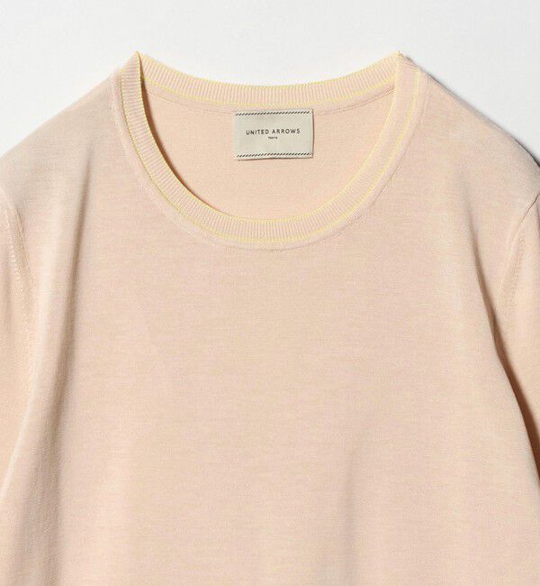 UNITED ARROWS「18G ハーフスリーブ クルーネックニット ‐ウォッシャブル‐」|ニット・セーター|