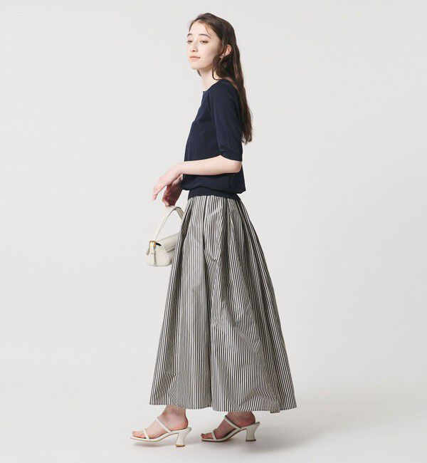 UNITED ARROWS「18G ハーフスリーブ クルーネックニット ‐ウォッシャブル‐」|ニット・セーター|