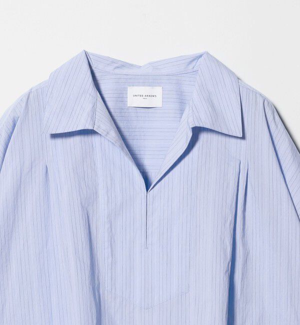 UNITED ARROWS「スキッパー プルオーバー 8分袖 シャツ」|シャツ・ブラウス|