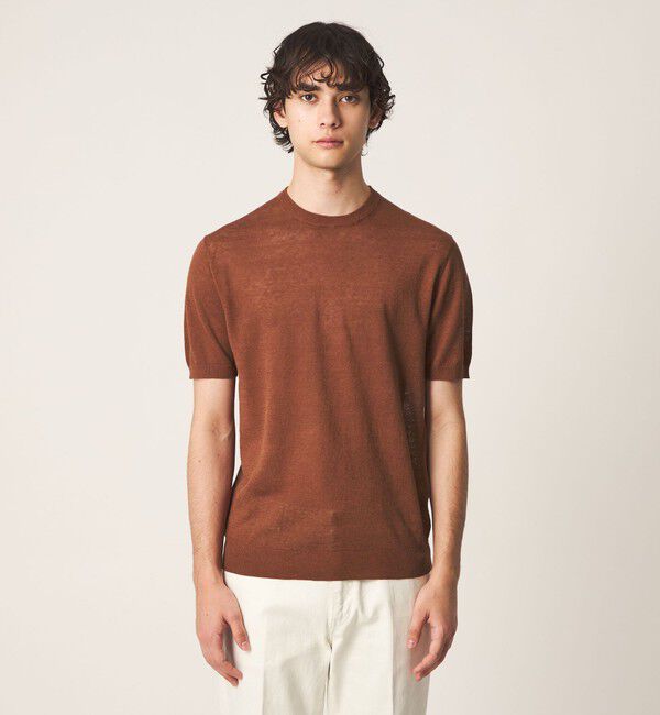 UNITED ARROWS「リネン/コットン ニット Tシャツ」|Tシャツ・カットソー|