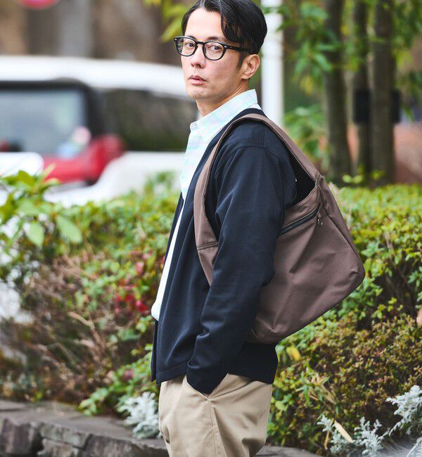 UNITED ARROWS green label relaxing「【WEB限定】マット リップストップ ショルダーバッグ -撥水-」|ショルダー・メッセンジャー|DK.BROWN