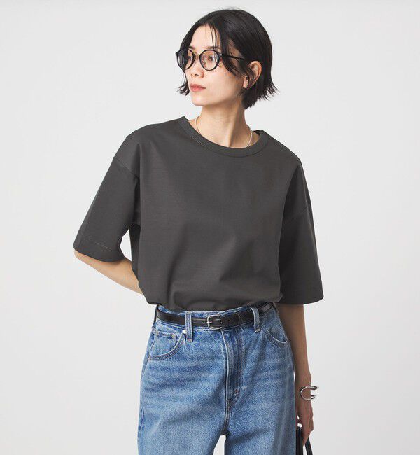 UNITED ARROWS green label relaxing「クロップド ポンチ Tシャツ」|Tシャツ・カットソー|