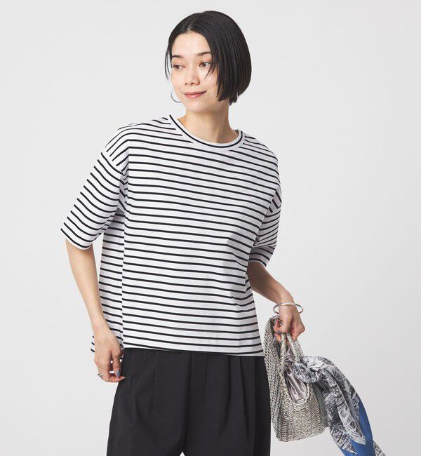 UNITED ARROWS green label relaxing「クロップド ポンチ Tシャツ」|Tシャツ・カットソー|