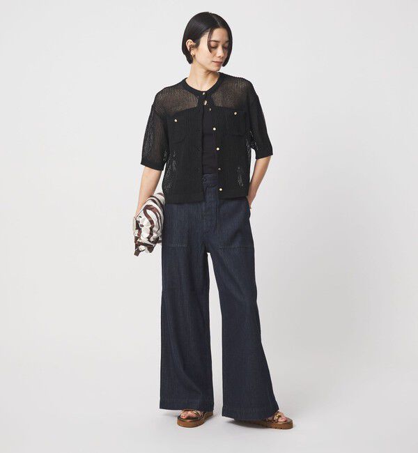 UNITED ARROWS green label relaxing「【結論シリーズ】デイリーメッシュカーデ ウォッシャブル」|カーディガン|