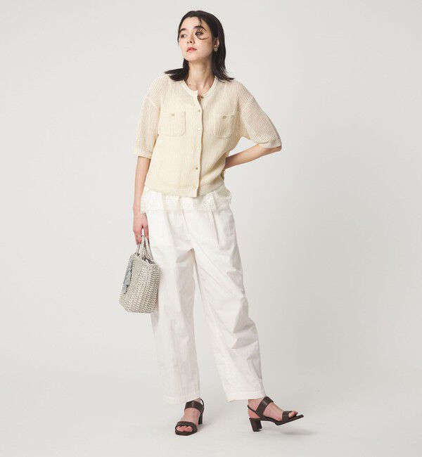 UNITED ARROWS green label relaxing「【結論シリーズ】デイリーメッシュカーデ ウォッシャブル」|カーディガン|