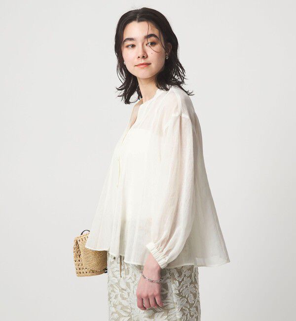 UNITED ARROWS green label relaxing「ラミーライク マチ フレア ブラウス」|シャツ・ブラウス|