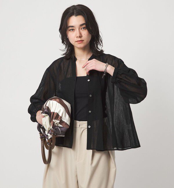 UNITED ARROWS green label relaxing「ラミーライク マチ フレア ブラウス」|シャツ・ブラウス|