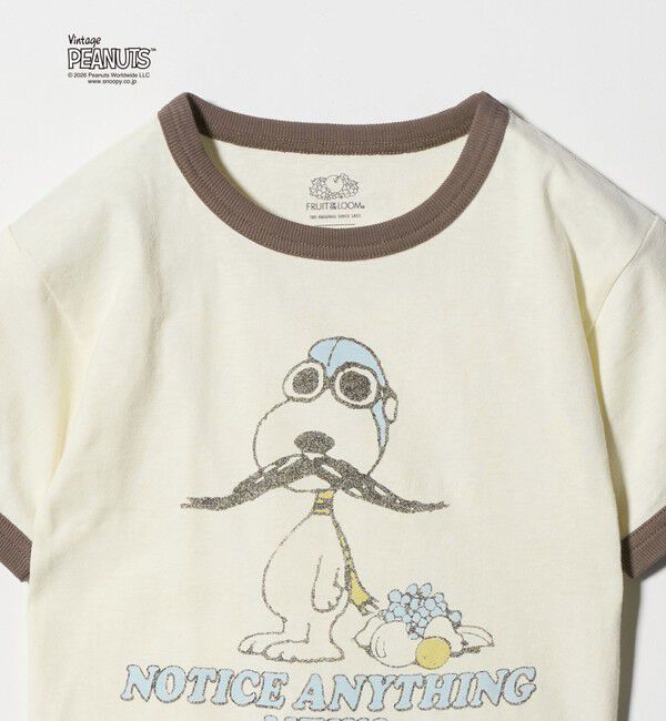 UNITED ARROWS green label relaxing「【別注】＜FRUIT OF THE LOOM &times; PEANUTS＞リンガーTシャツ / キッズ  110cm-130cm」|Tシャツ・カットソー|