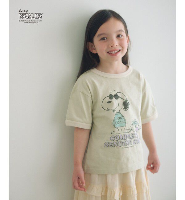 UNITED ARROWS green label relaxing「【別注】＜FRUIT OF THE LOOM &times; PEANUTS＞リンガーTシャツ / キッズ  110cm-130cm」|Tシャツ・カットソー|LIME