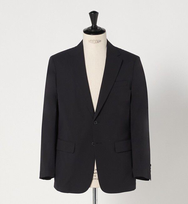 UNITED ARROWS green label relaxing「A+ PERTEX UNLIMITED コットンライク リラックス セットアップジャケット -ウォッシャブル・ストレッチ・撥」|テーラードジャケット|BLACK