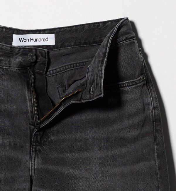 BEAUTY&YOUTH UNITED ARROWS「＜Won Hundred＞Lyon Slop Black W デニムパンツ」|デニム|