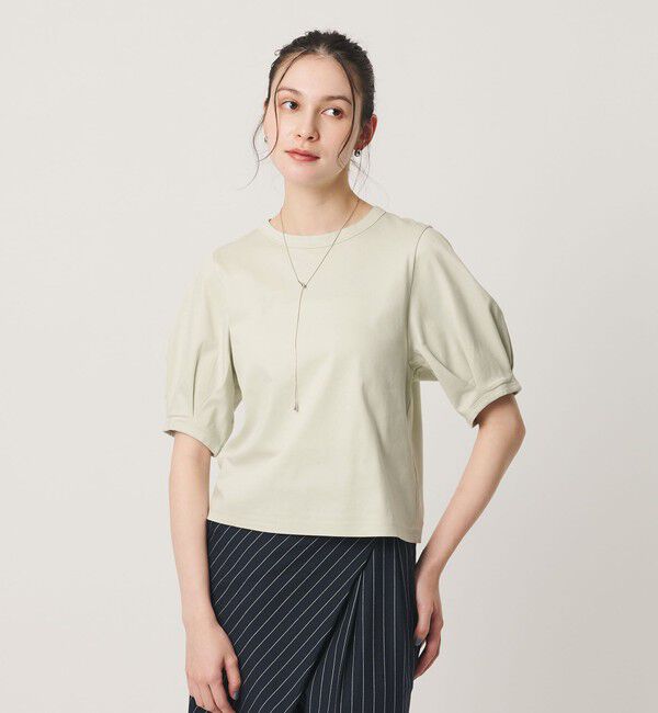 BEAUTY&YOUTH UNITED ARROWS「コットンスムース タック ショートスリーブ プルオーバー」|Tシャツ・カットソー|