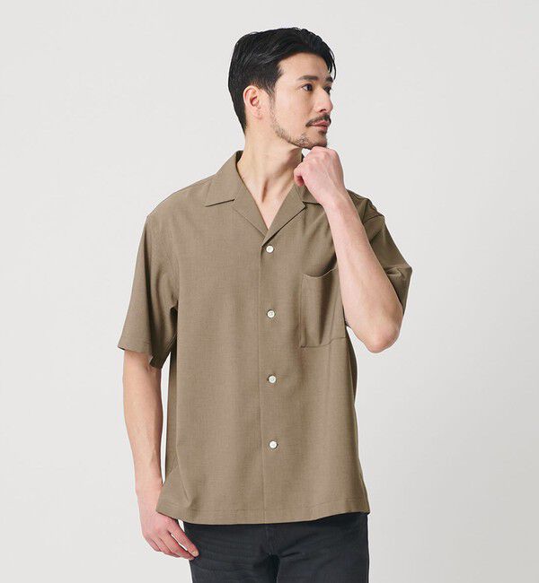 BEAUTY&YOUTH UNITED ARROWS「【WEB限定 WARDROBE SMART】 Reflax オープンカラー シャツ」|シャツ・ブラウス|