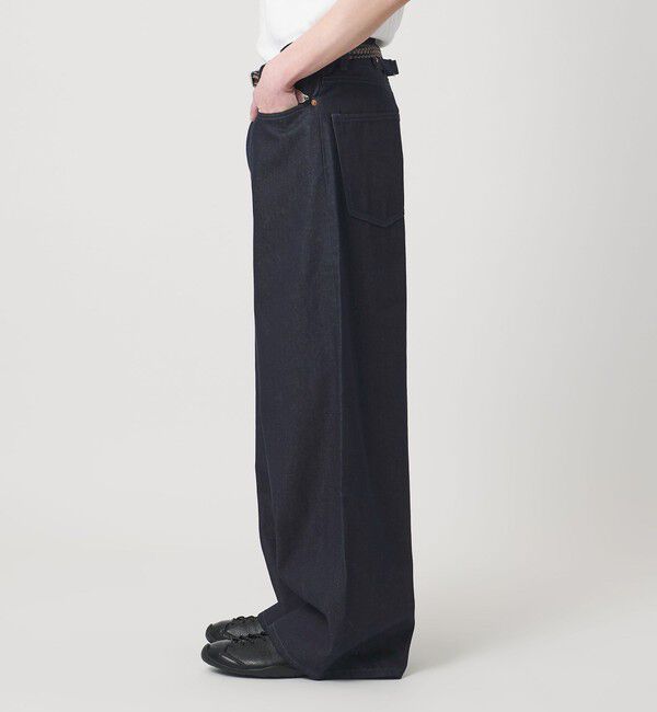 MONKEY TIME「ライトオンス リジッド デニム シンチバック スーパー バギー パンツ」|チノ|