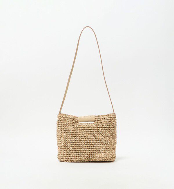 BEAUTY&YOUTH UNITED ARROWS「ペーパー スクエア レザーハンドル ショルダーバッグ 2WAY」|ショルダー・メッセンジャー|NATURAL