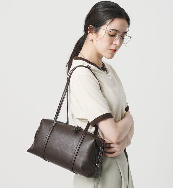 BEAUTY&YOUTH UNITED ARROWS「ジップ スクエア ボストンバッグ」|ボストンバッグ|DK.BROWN