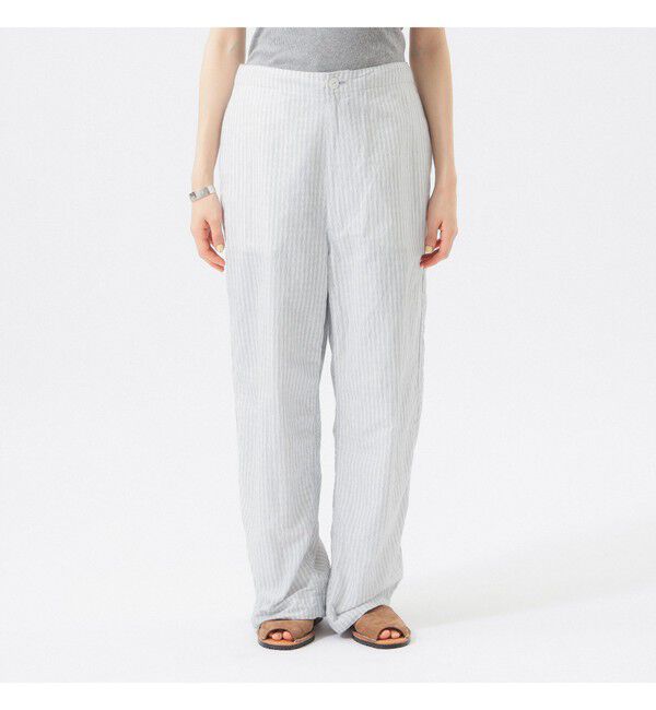 BEAMSBOY「チェック ストライプ ヘムコード パンツ」|チノ|