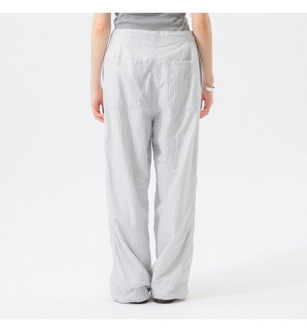 BEAMSBOY「チェック ストライプ ヘムコード パンツ」|チノ|