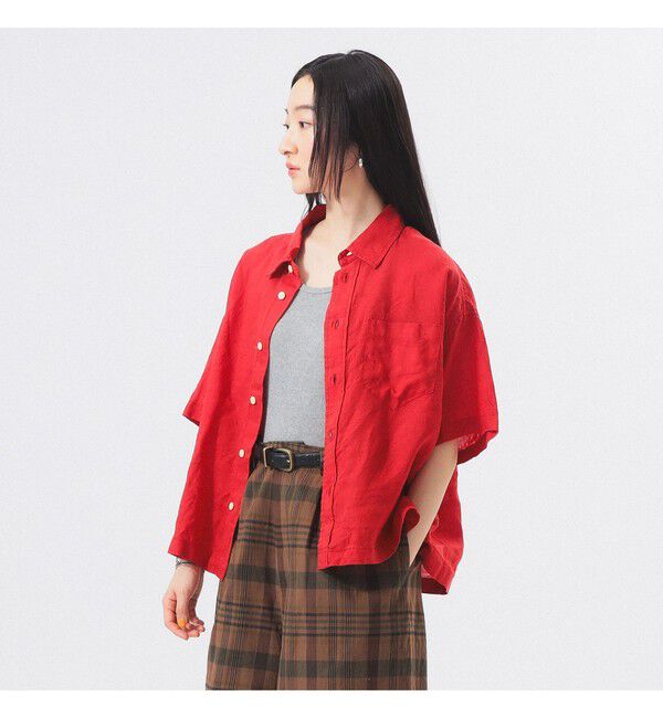 BEAMSBOY「リネン ソリッド ショートスリーブ」|シャツ・ブラウス|