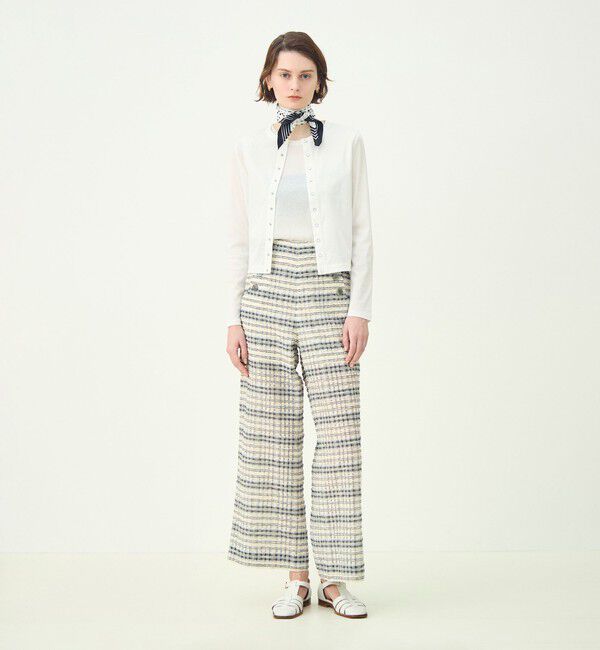 MACPHEE「【WEB先行予約】ハイゲージジャージー クルーネックカーディガン」|カーディガン|