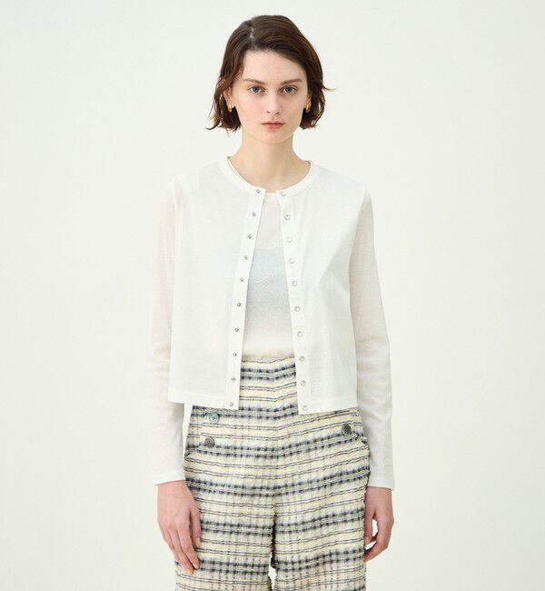 MACPHEE「【WEB先行予約】ハイゲージジャージー クルーネックカーディガン」|カーディガン|